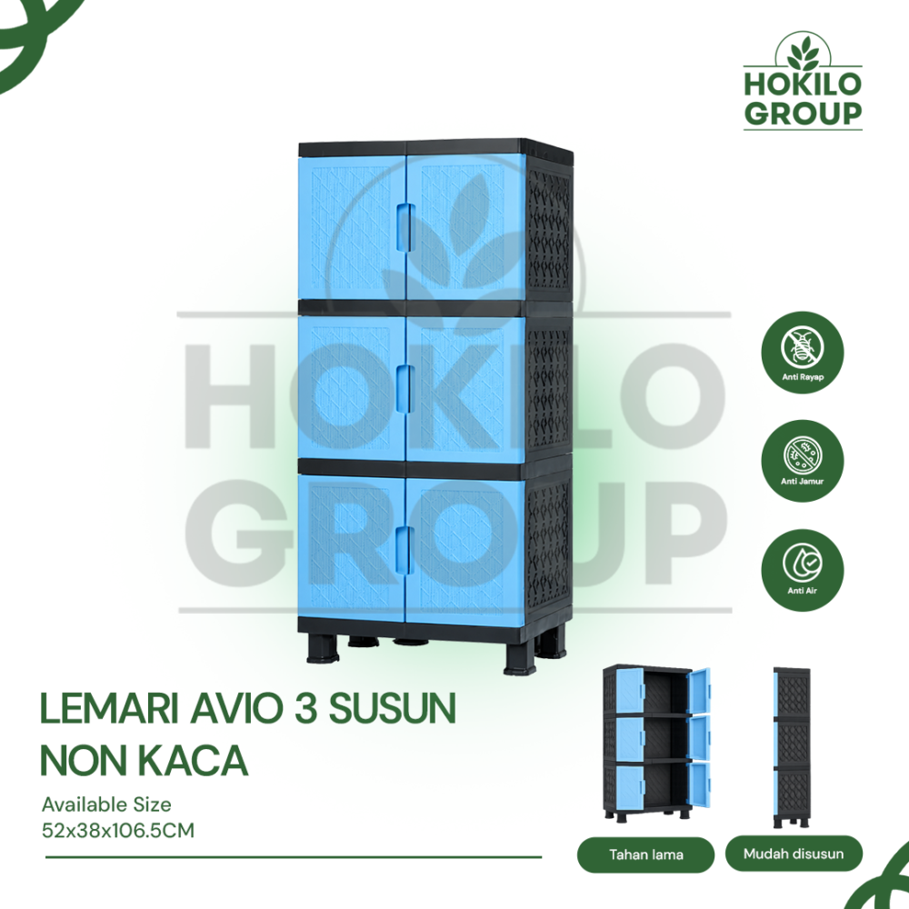 Lemari Avio 3 Susun Non Kaca