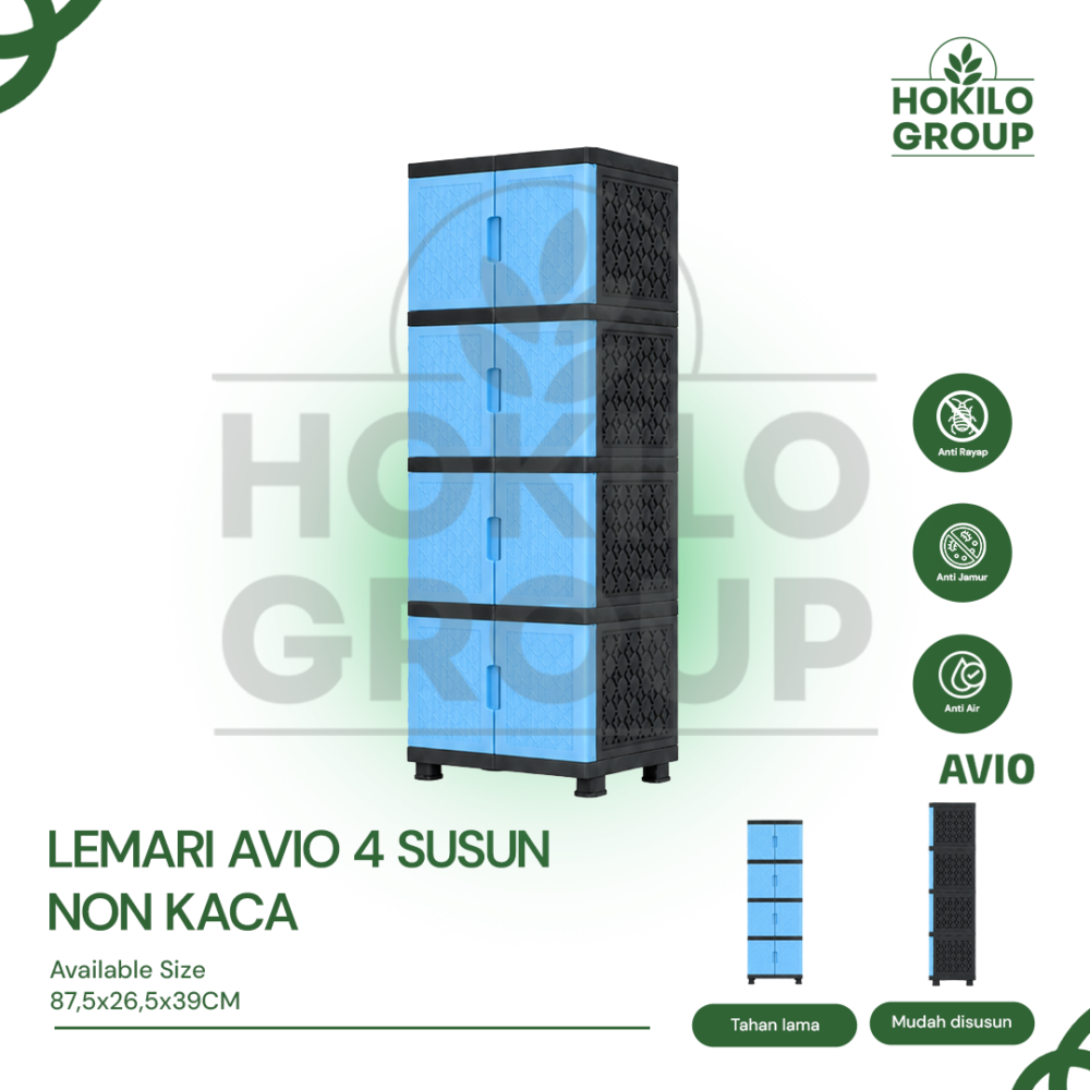Lemari Avio 4 Susun Non Kaca