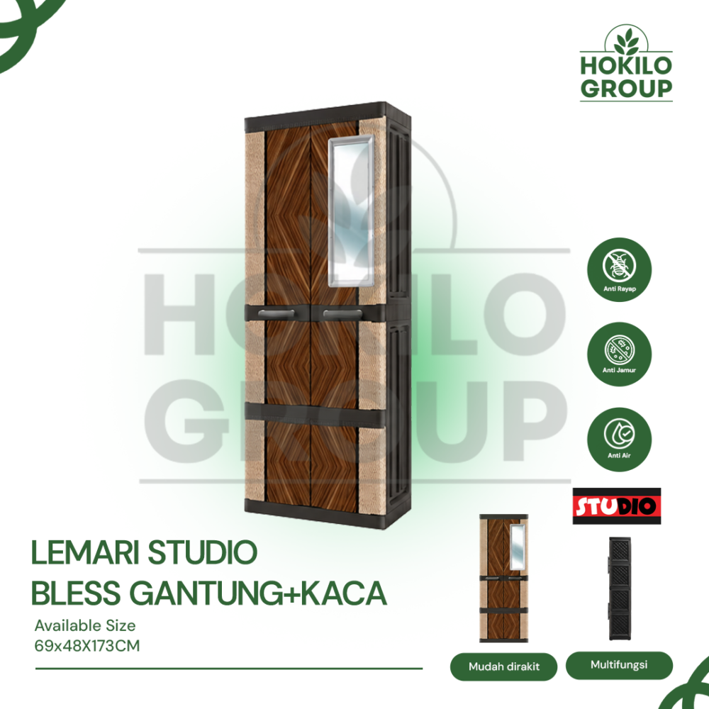 Lemari Studio Bless Gantung+Kaca