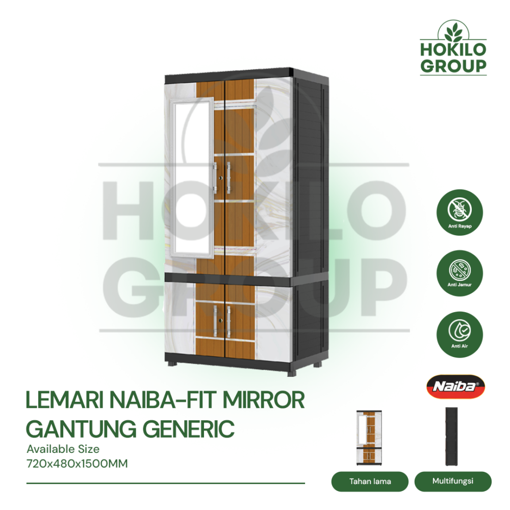 Lemari Naiba-Fit Mirror Gantung Generic