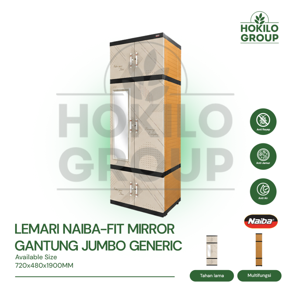 Lemari Naiba-Fit Mirror Gantung Jumbo Generic