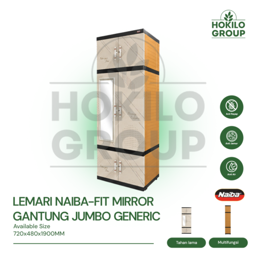 Lemari Naiba-Fit Mirror Gantung Jumbo Generic