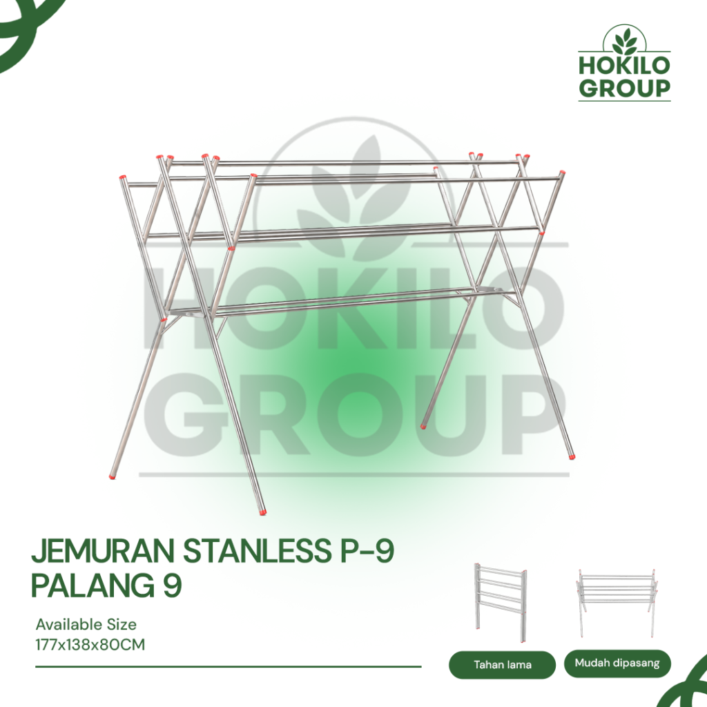 Jemuran Stainless P-9 Palang 9